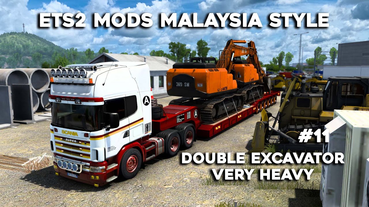Habid MK ETS2 Mods Malaysia Style | Double Excavator Very Heavy | Grand Utopia | #11