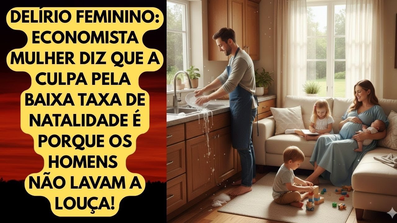 INCR&Iacute;VEL: MULHER ECONOMISTA AFIRMA Q A BAIXA TAXA DE NASCIMENTOS &Eacute; PQ OS HOMENS N LAVAM A LOU&Ccedil;A