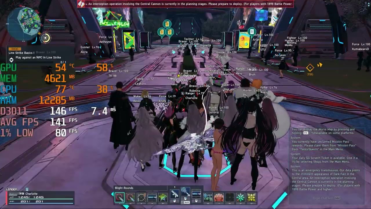 PSO2 New Genesis - Ryzen 7 7700 + RTX 5080 - 1080p, 1440p Max Settings Benchmark