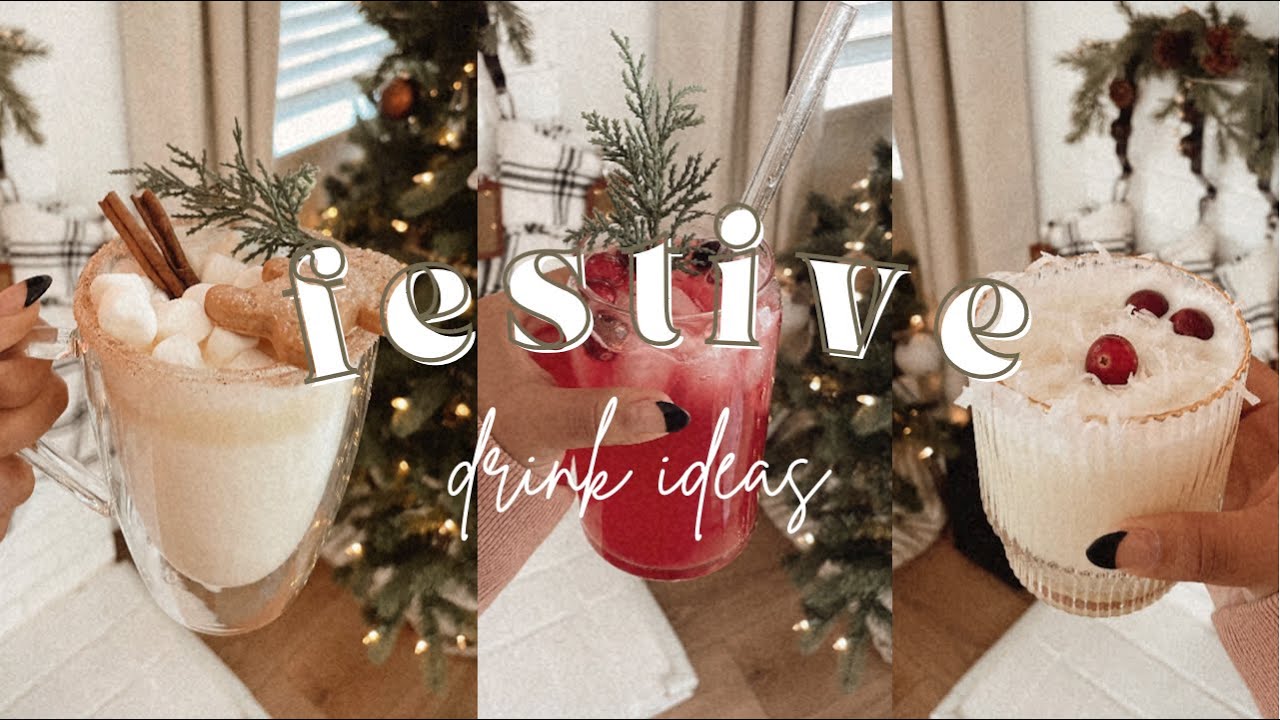 FESTIVE DRINK IDEAS ❄️ | No Caffeine OR Alcohol, EASY & FAST Christmas Drinks