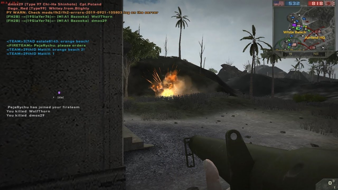 Forgotten Hope 2 Peleliu gameplay CMP Pacific map test event
