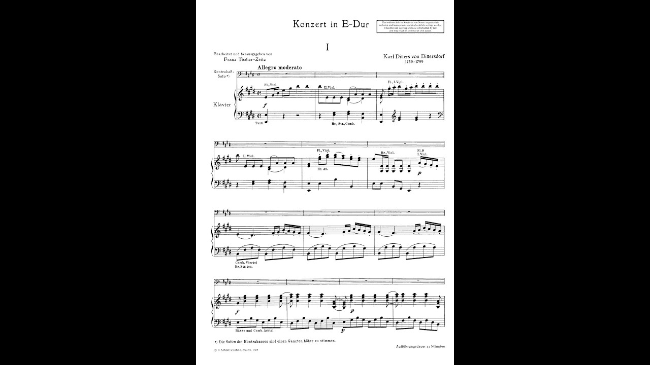 Carl Ditters von Dittersdorf &ndash; II Koncert kontrabasowy (solista: &Ouml;d&ouml;n R&aacute;cz)