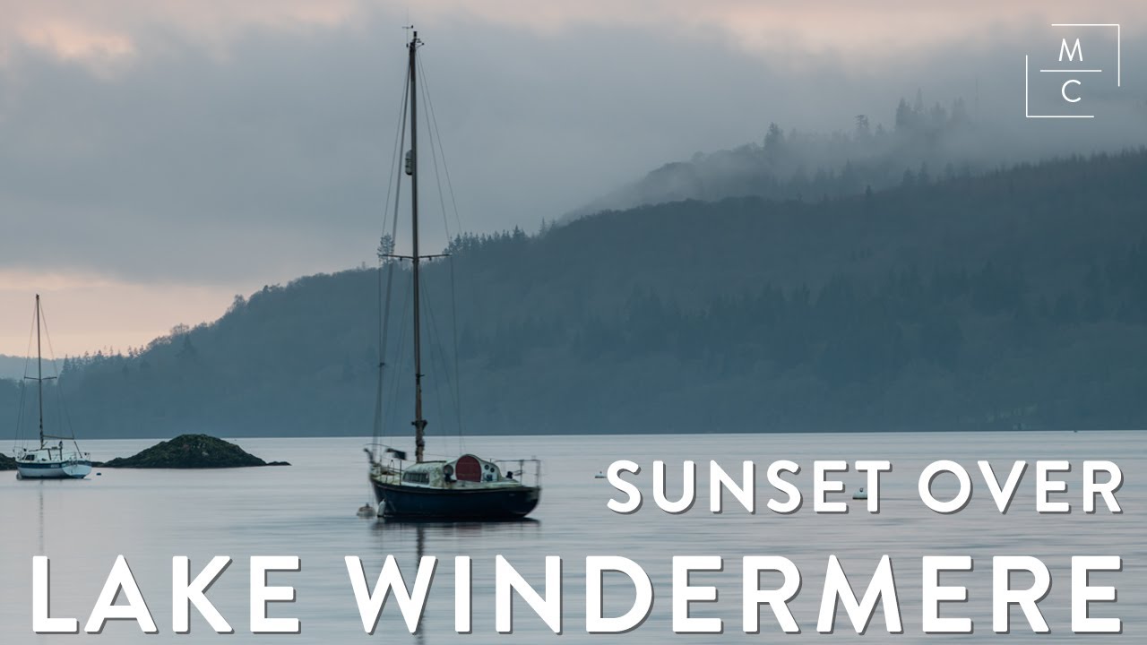 Sunset over Lake Windermere -  Windermere and Ambleside, Lake District