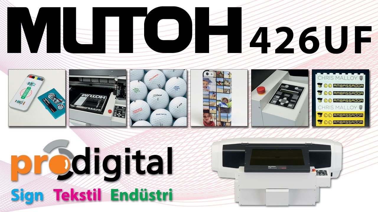 Mutoh 426UF Masaustu UV Baskı Makinesi