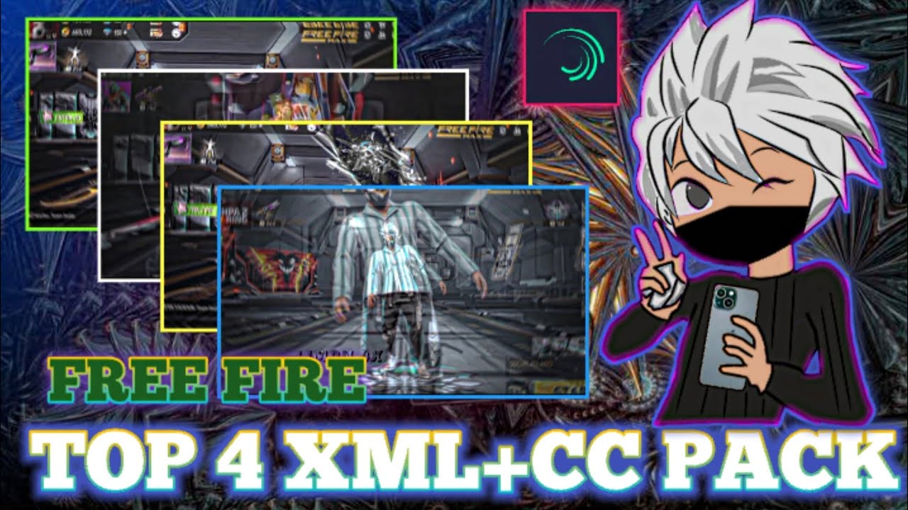FREE FIRE TOP 4 BEST  XML + CLIP + CC  VIDEO 😱🔥 || PRESED BY ALIGHT MOTION  ||  LIMON 4X