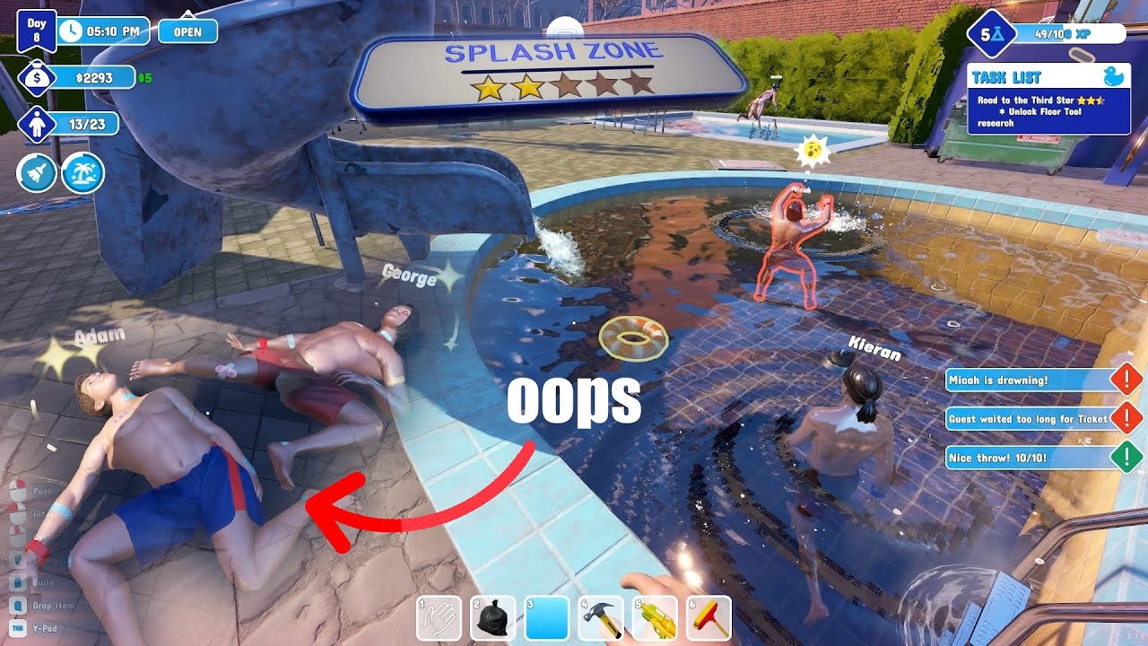 We had our first death at the splash zone.💀