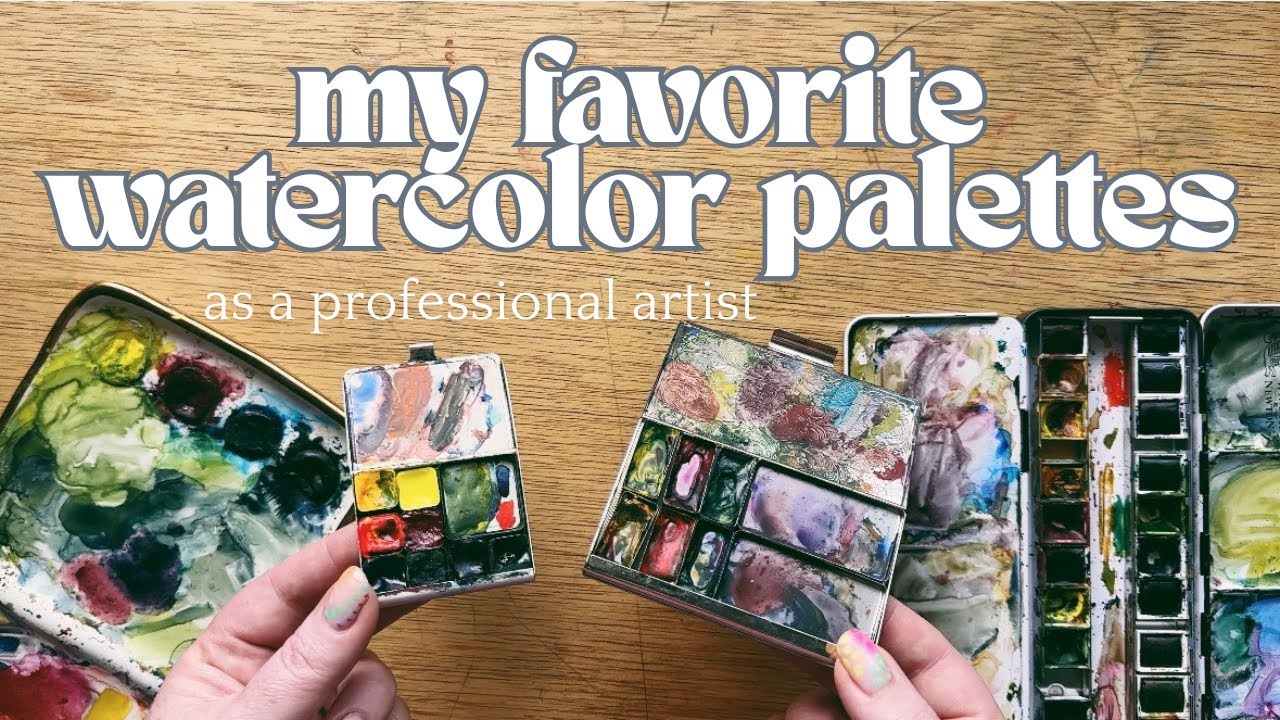 Watercolor palettes I use as a professional artist