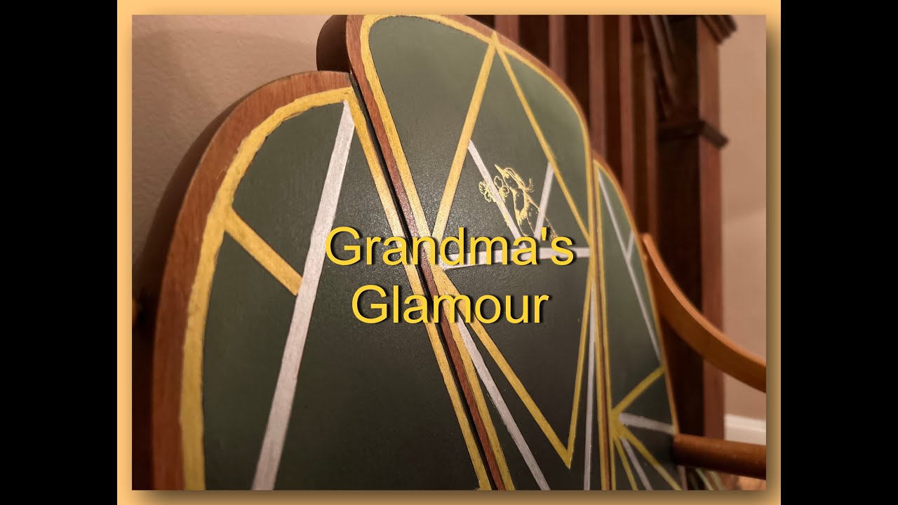 Gramma Glamma Art Deco High Chair; Gold & Silver Challenge #uniqueantiquechallenge #artdeco