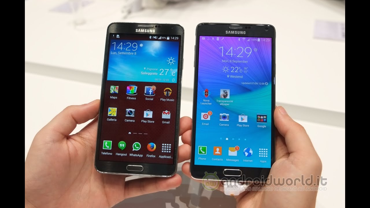 Samsung Galaxy Note 4 vs Note 3, confronto da IFA 2014