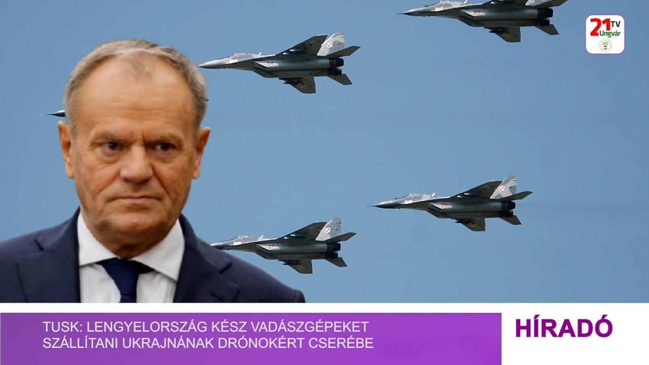 Tusk: Lengyelország kész vadászgépeket szállítani Ukrajnának drónokért cserébe