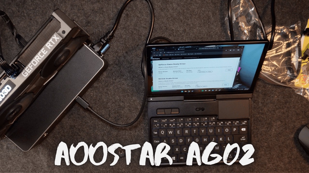 AOOSTAR AG02 + GPD POCKET 4 - ERROR 43 FIX, GAME TEST