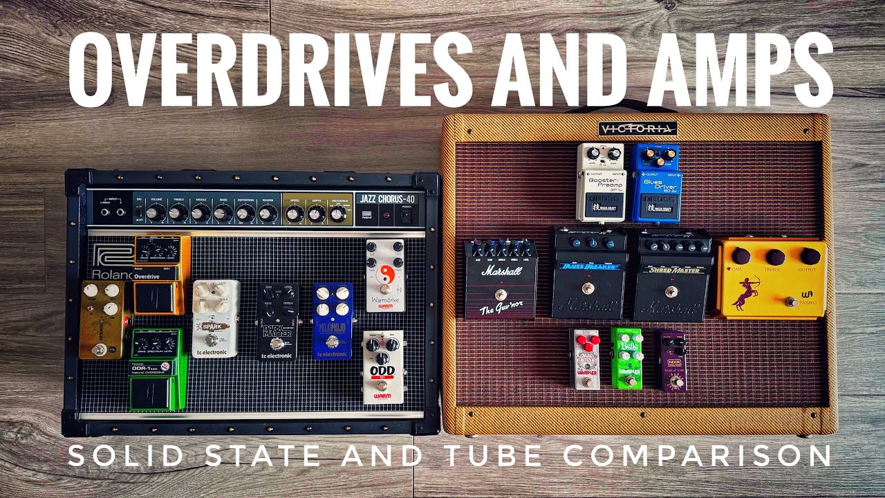 Overdrive and Distortion Pedals Soundcheck with Solid State and Tube Amps