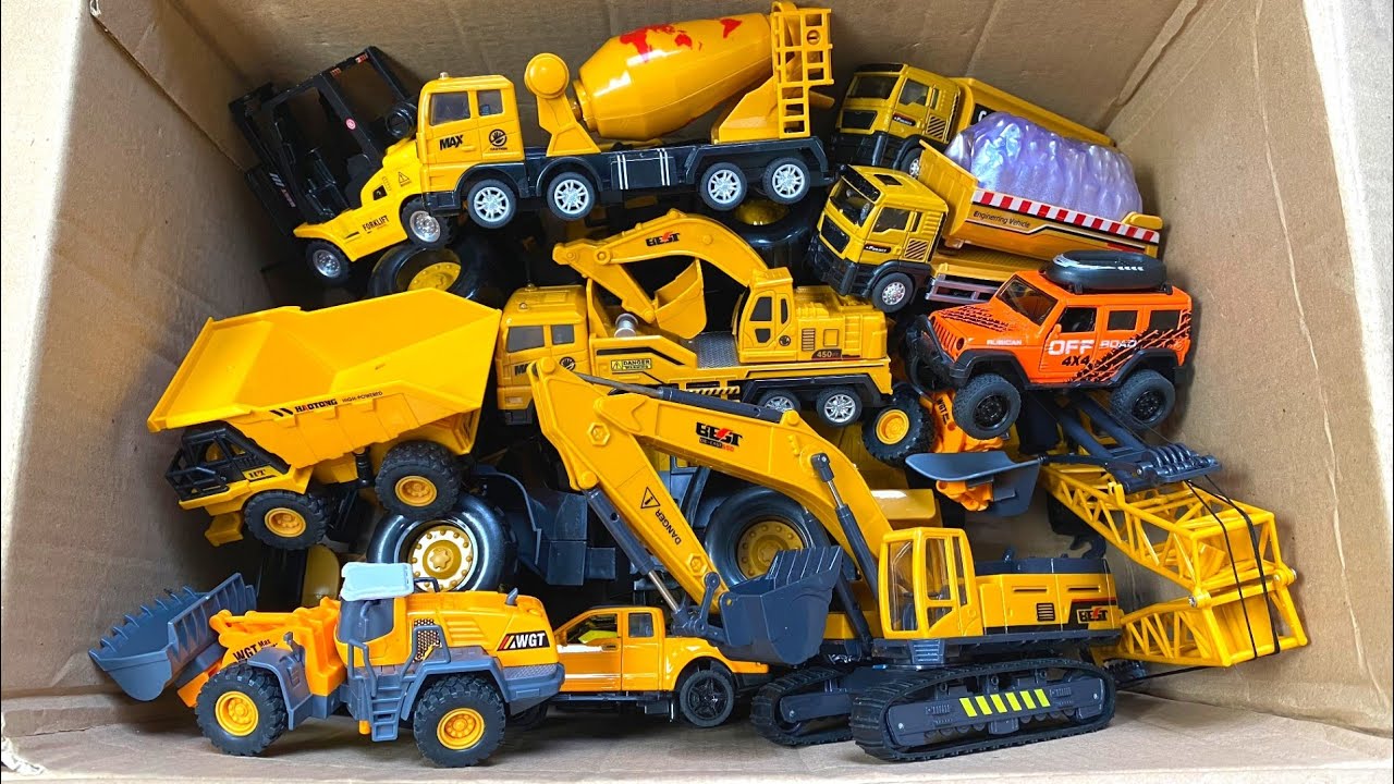 RC TRACTORS, MEGA RC TRUCKS, RC MACHINES COLLECTION!! EXCAVATOR LESU ET30H, KABOLITE K350-200 DIGGER