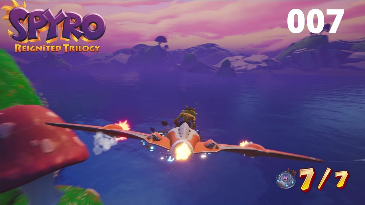 Spyro Year of the Dragon Walkthrough Deutsch Part #7, Pilzstrecke100% mit Trophäe