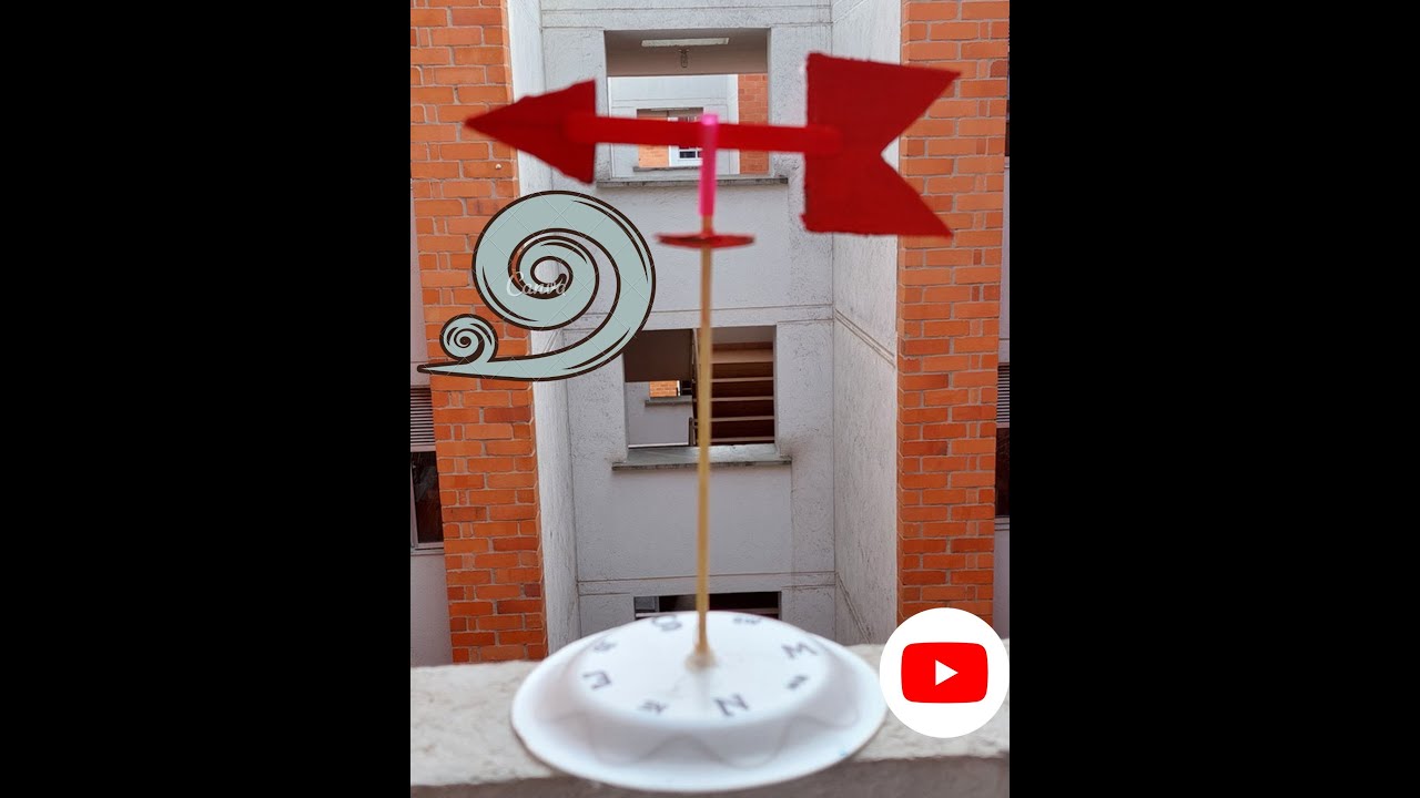 Cómo hacer una veleta casera PASO A PASO | Ubica la dirección del viento #experimentoscaseros