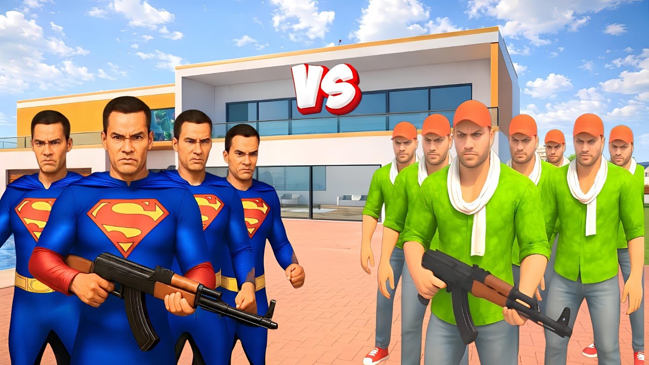 Jack vs Superman Gang Power Fight 😱🔥 Indian Theft Auto Simulator 🔥🤩 Aryan Gamerz 