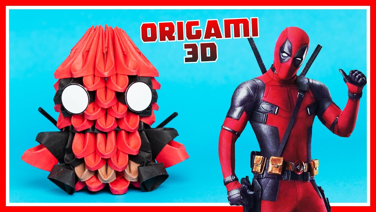 Cómo Hacer a DEADPOOL 😱 de ORIGAMI 3d, en Español (FÁCIL) Tutorial Paso a Paso