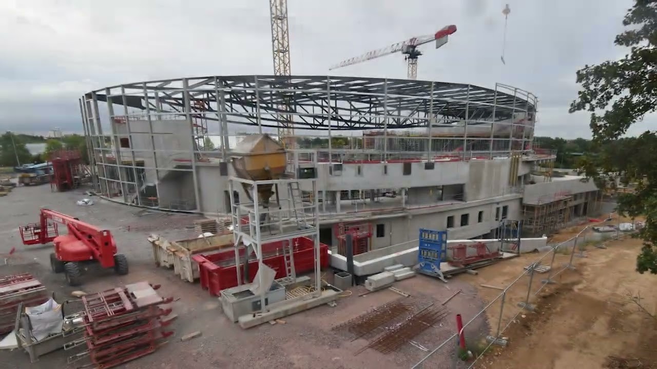La construction du Palais des Sports Caen la mer - Timelapse
