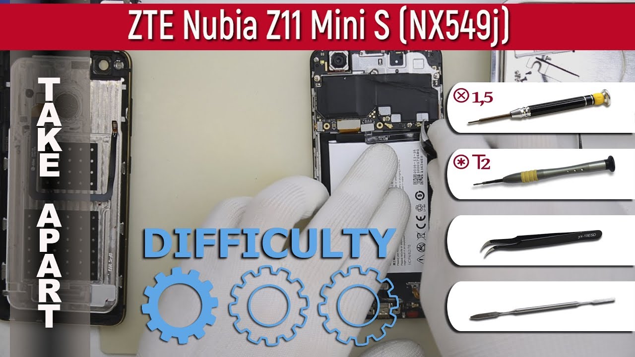 Как разобрать 📱 ZTE Nubia Z11 Mini S (NX549J) Разборка и ремонт