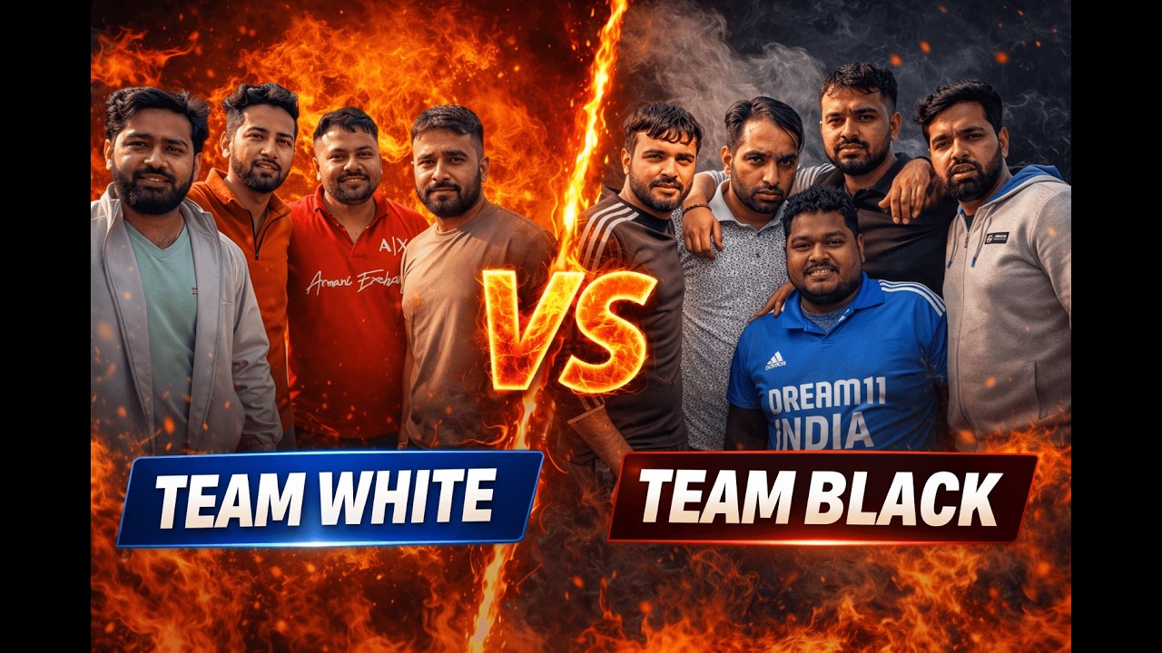 Aaj ka box cricket clash — Team White vs Team Black 🔥#india