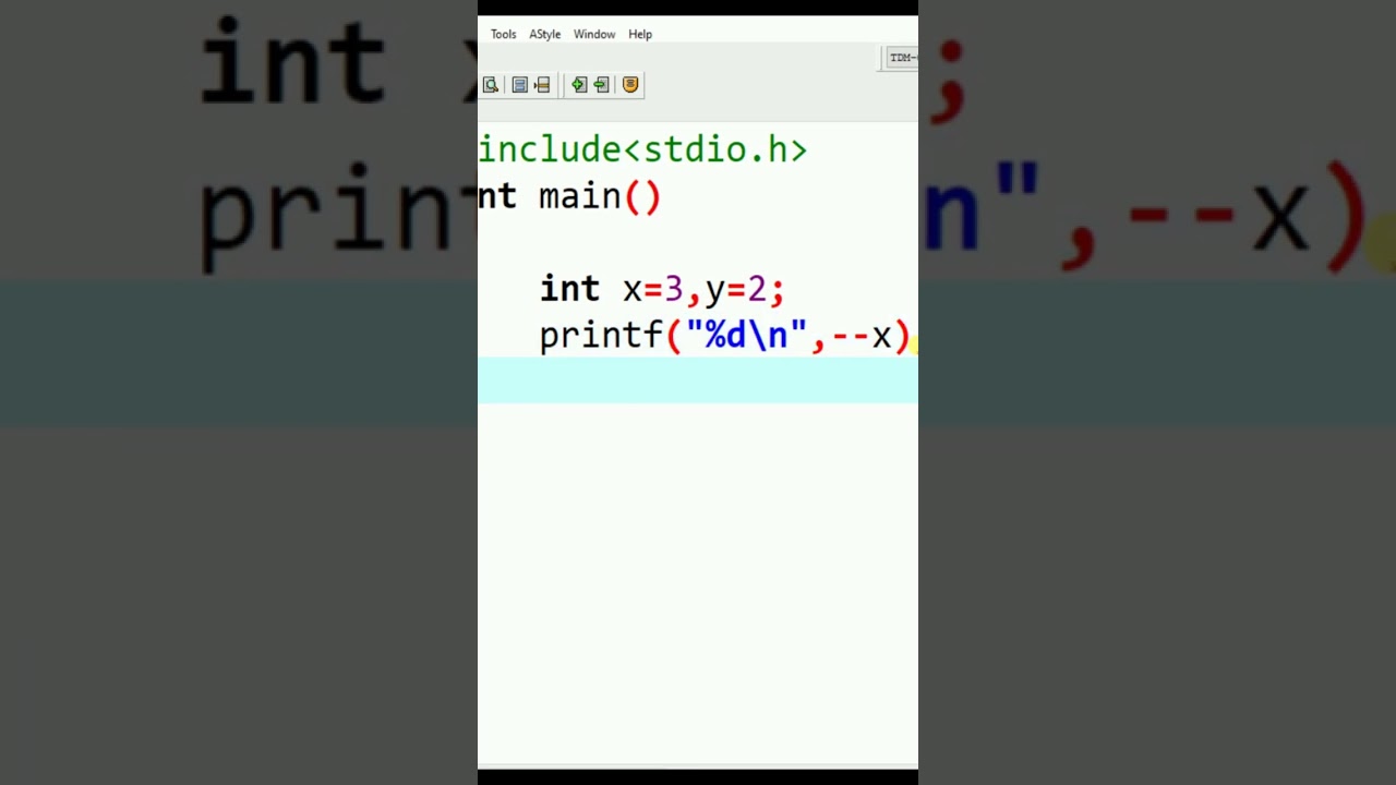 Increment & Decrement Operator in C #shorts #youtubeshorts