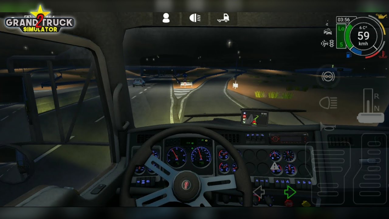 Grand Truck Simulator 2 - Kenworth T800 Night-Time GamePlay