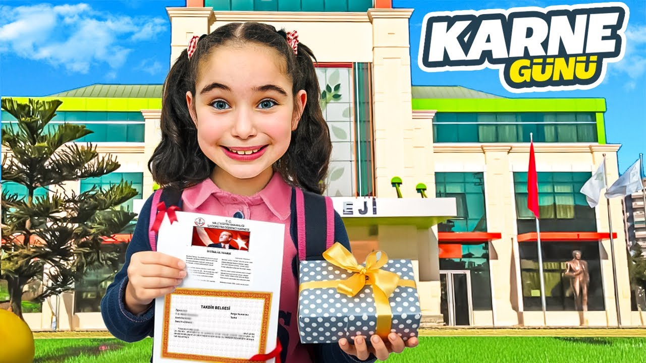 ELİF SİNEM KARNE GÜNÜ VLOG !! KARNE HEDİYESİ İSTEDİ !!