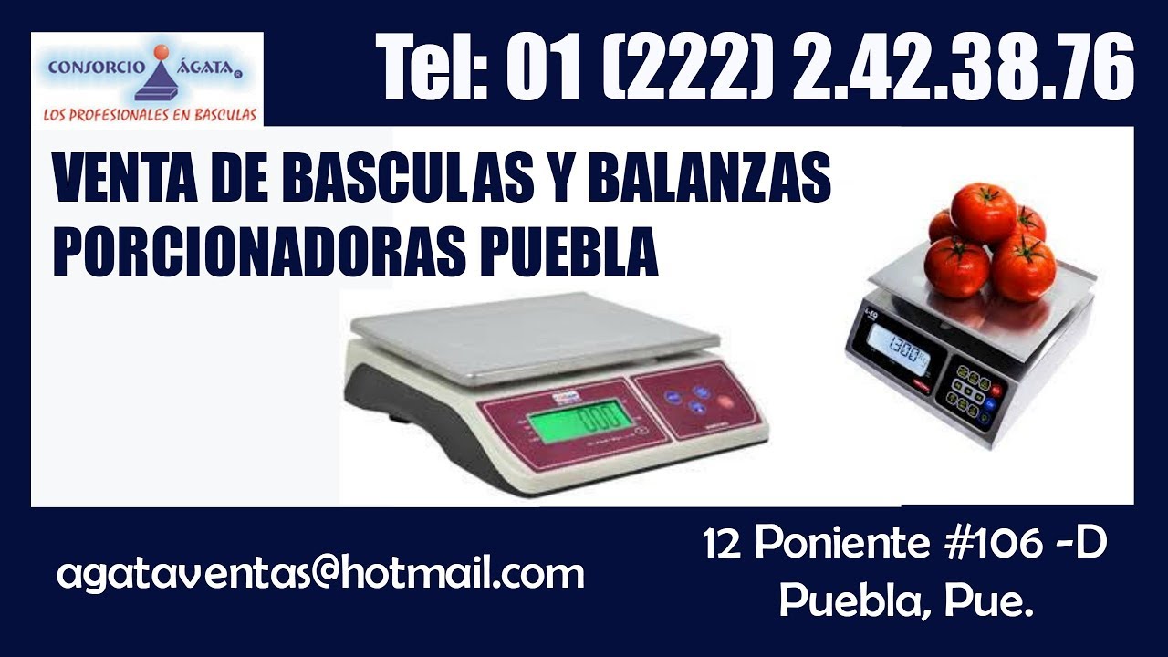 venta de basculas y balanzas porcionadoras en puebla