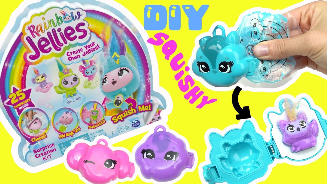 Rainbow Jellies DIY Squishy Kit with Disney Encanto Mirabel and Antonio Dolls