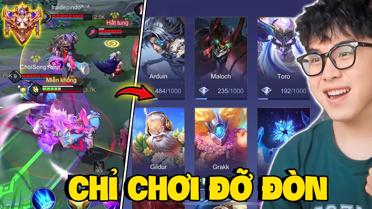 VUX THỬ THÁCH LÊN CHIẾN TƯỚNG CHỈ CHƠI TƯỚNG ĐỠ ĐÒN GÁNH CẢ ĐỒNG ĐỘI