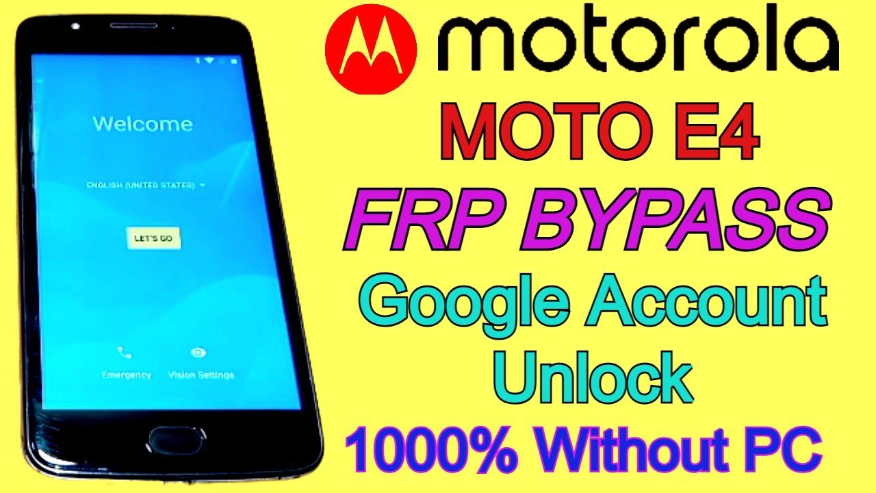 Moto E4 FRP ByPass ( Motorola XT1767 & XT1766 ) Google Account Unlock Without PC Android 7.1.1
