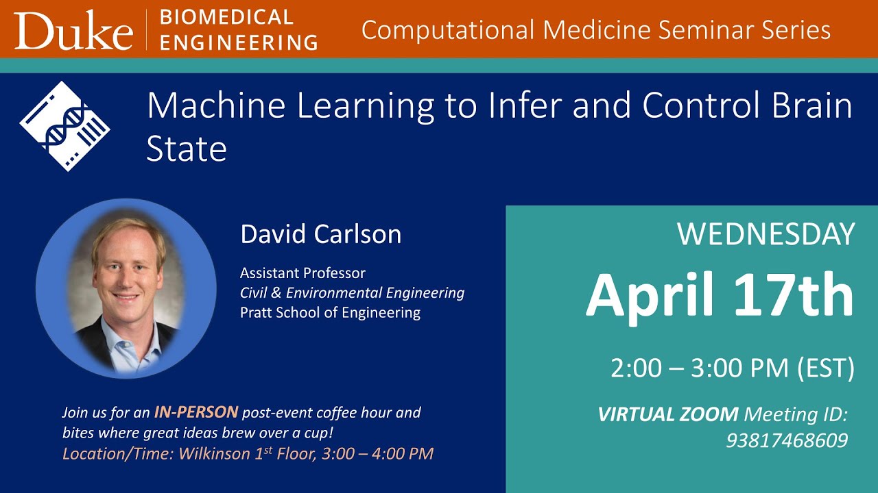 Computational Health Seminar Series: David Carlson