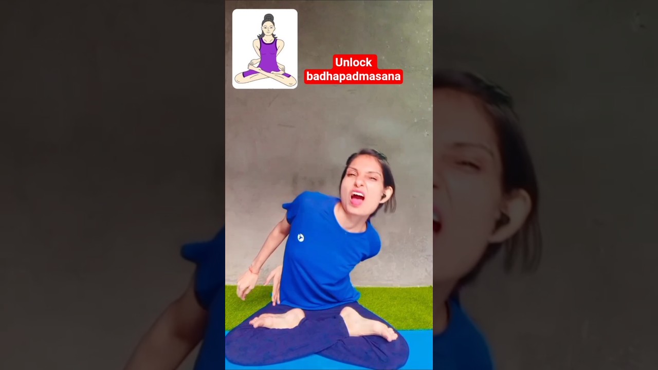 practice for Baddha Padmasana - Locked Lotus Pose #yogae #yogaposes #thehabitgirlmethod #shorts