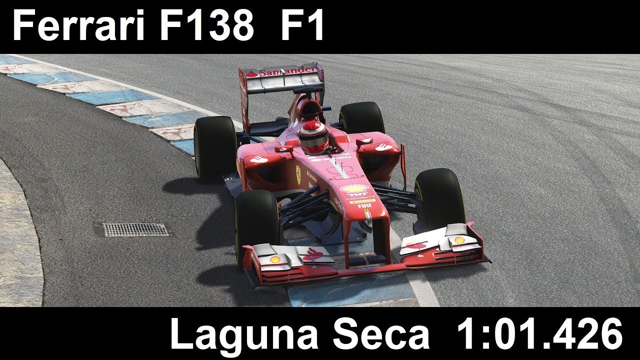 Assetto Corsa: 2013 Ferrari F138 @ Laguna Seca 1:01.426 [former World Record]