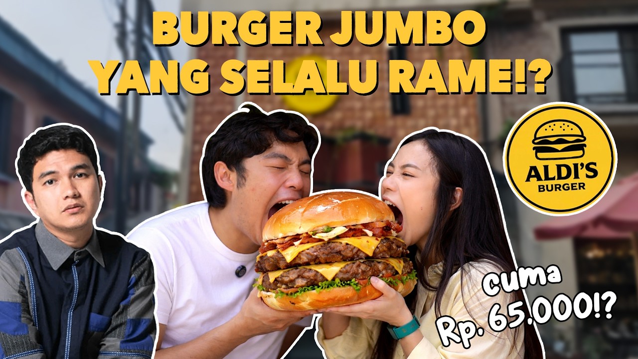 Aldi&rsquo;s burger cempaka putih rotinya lembut juicy luicy mahalini rizky febian bisa pesen online 