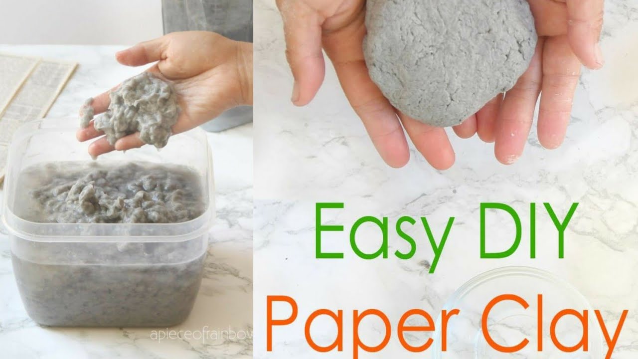 कागदाचा लगदा रेसिपी | How to make paper clay | #papermache #airdryclayrecipe #newspapercraft