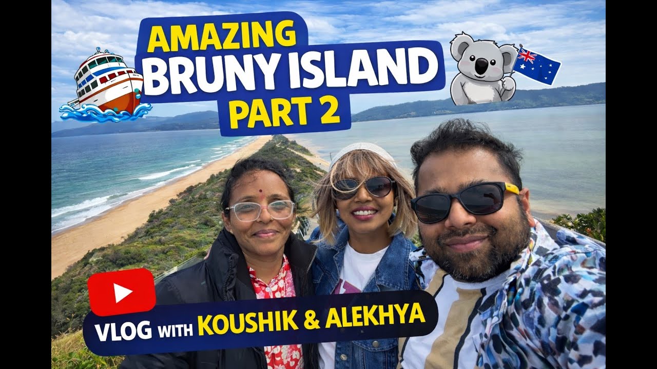 Tasmania’s Hidden Gem – BRUNY ISLAND🌊❤️ | PART 2 | KOUSHIK AND ALEKHYA 😍🧿|  Tasmania Travel Vlog ✨🌸|