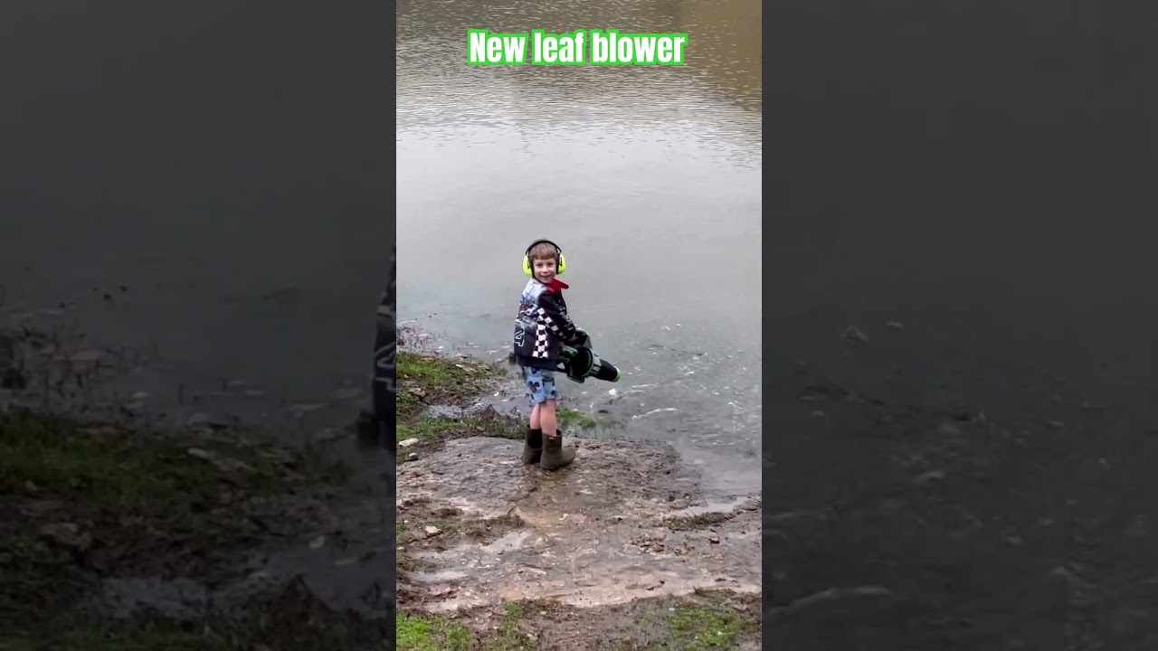 New leaf blower 1-10-2026. Lukes taking it for a test.