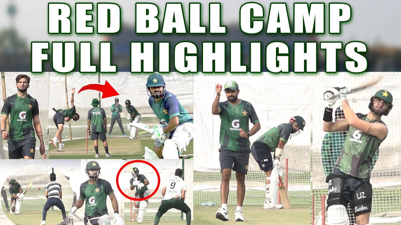 Babar Bowling, Shaheen Long Sixer, Abdullah Shafiq & Saud Shakeel Batting | Red Ball Camp Highlights