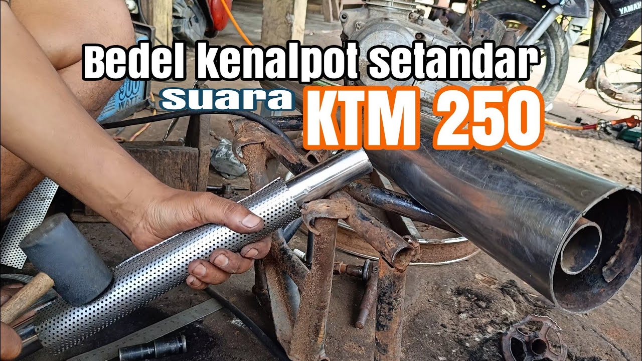 Bedel/belah kenalpot standar, suara KTM 250