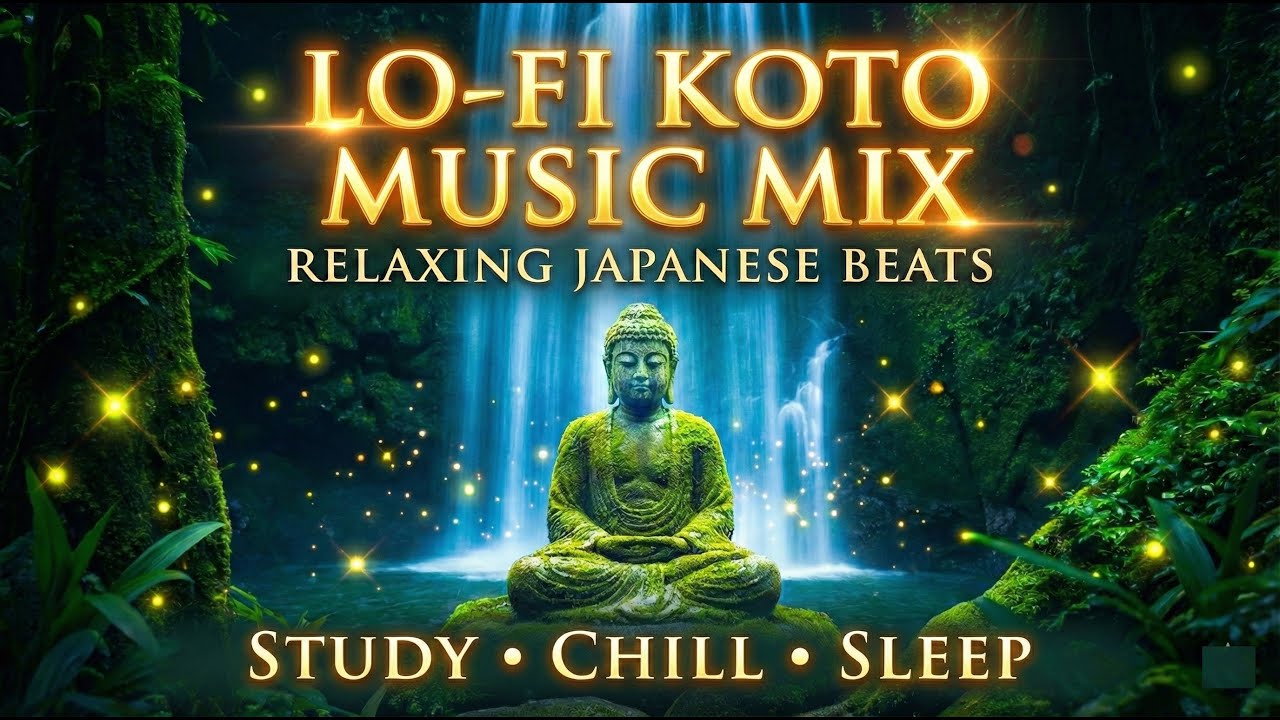 Sacred Waterfall Lofi | 12 + Hours of Japanese Beats for Focus