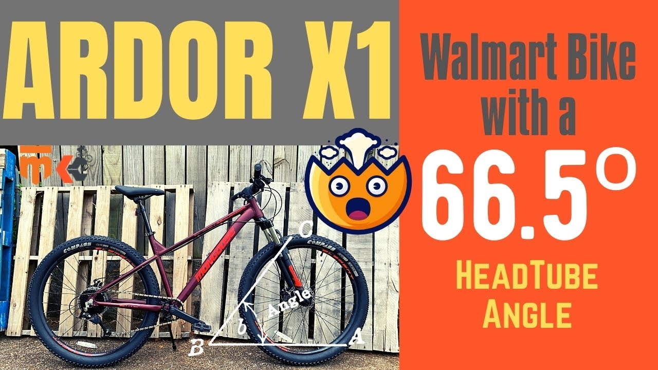 Mongoose Ardor X1 - OFFICIAL GEOMETRY SPECIFICATIONS - a Walmart Bike with a 66.5 degree HTA!