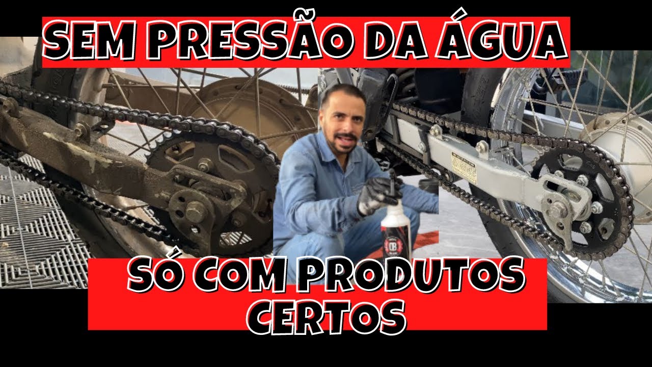 LAVAR MOTO SEM PRESSÃO DE ÁGUA - EM CASA