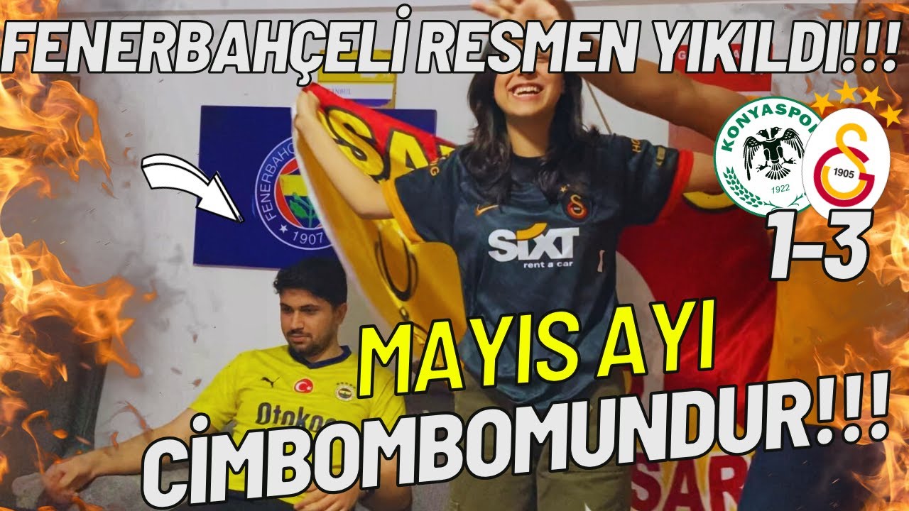 ŞAMPİYON GALATASARAAAAYYY!! FENERBAHÇELİ TARAFTAR YIKILDI KONYASPOR 1-3 GALATASARAY #galatasaray