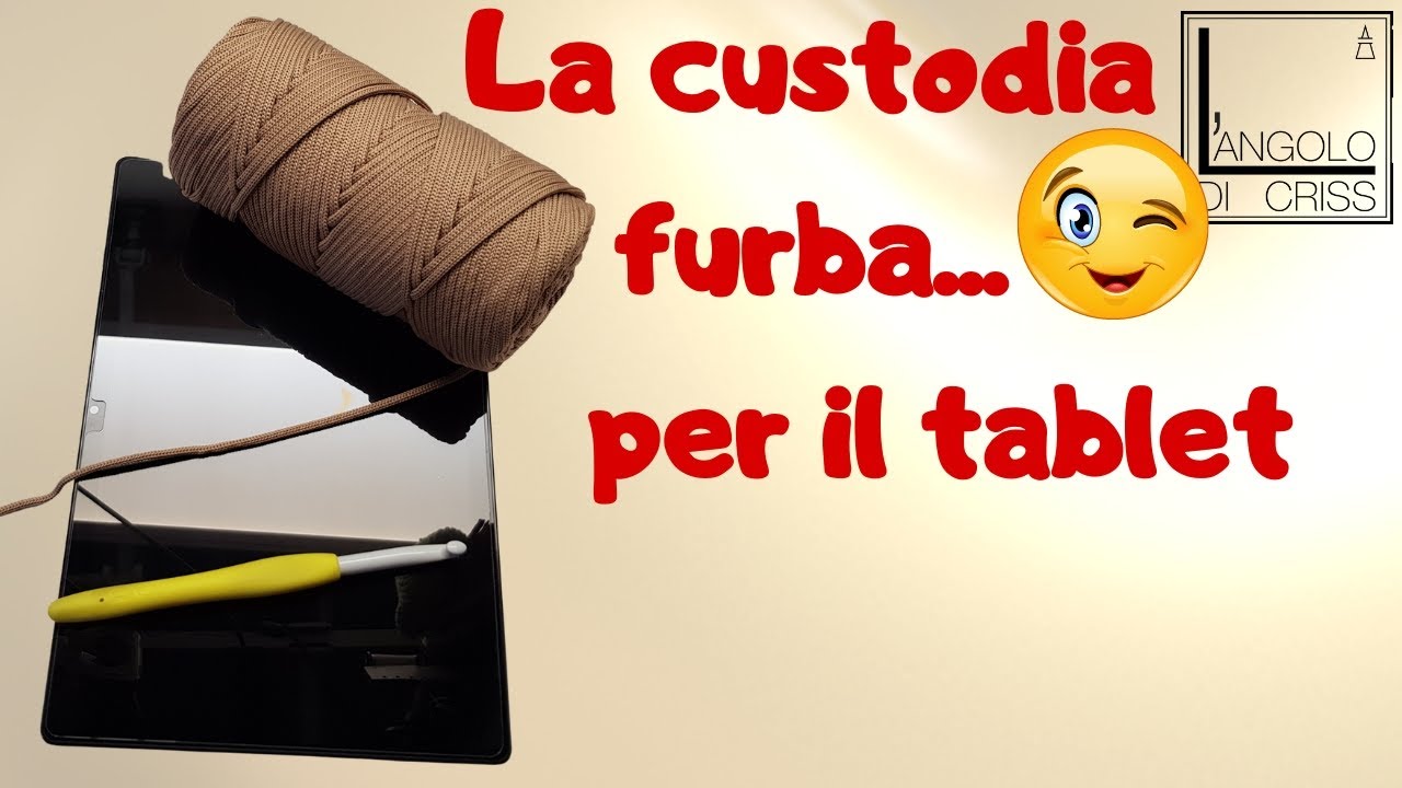 Custodia all'uncinetto per tablet  