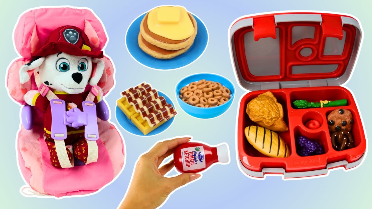 Paw Patrol Marshall Packs Bento Lunch Box for School!
