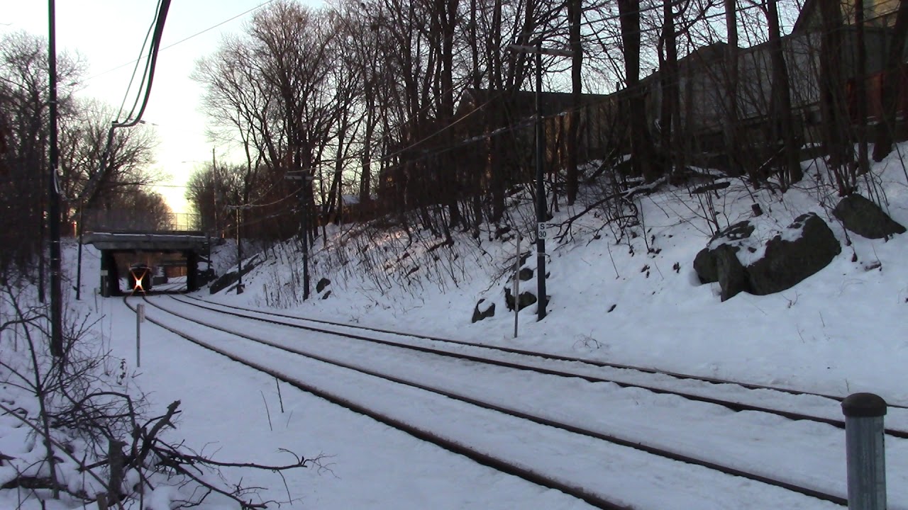 MBTA PCC streetcar #3254 at Cedar Grove Station in Ashmont, MA.