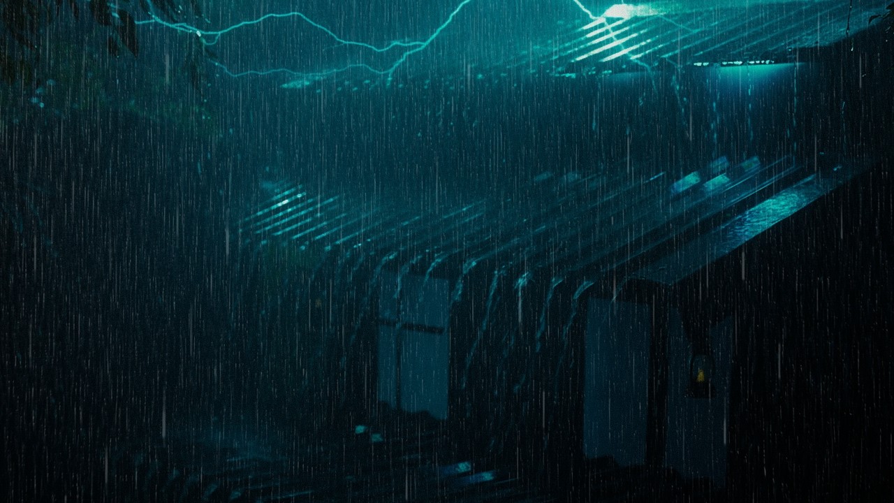 Гарантированный глубокий сон 🌩️ Интенсивный дождь и гром по жестяной крыше помогут снять стресс