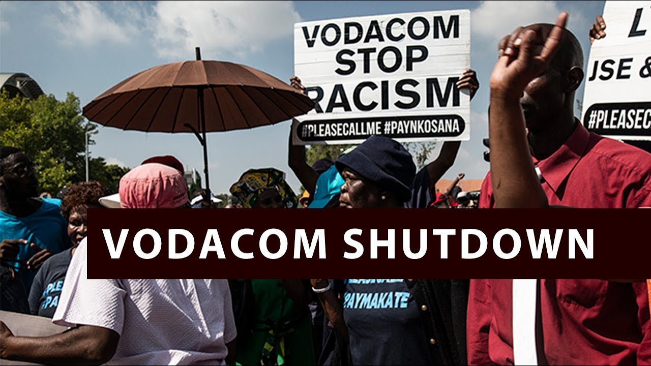 Makate supporters picket outside Vodacom's door