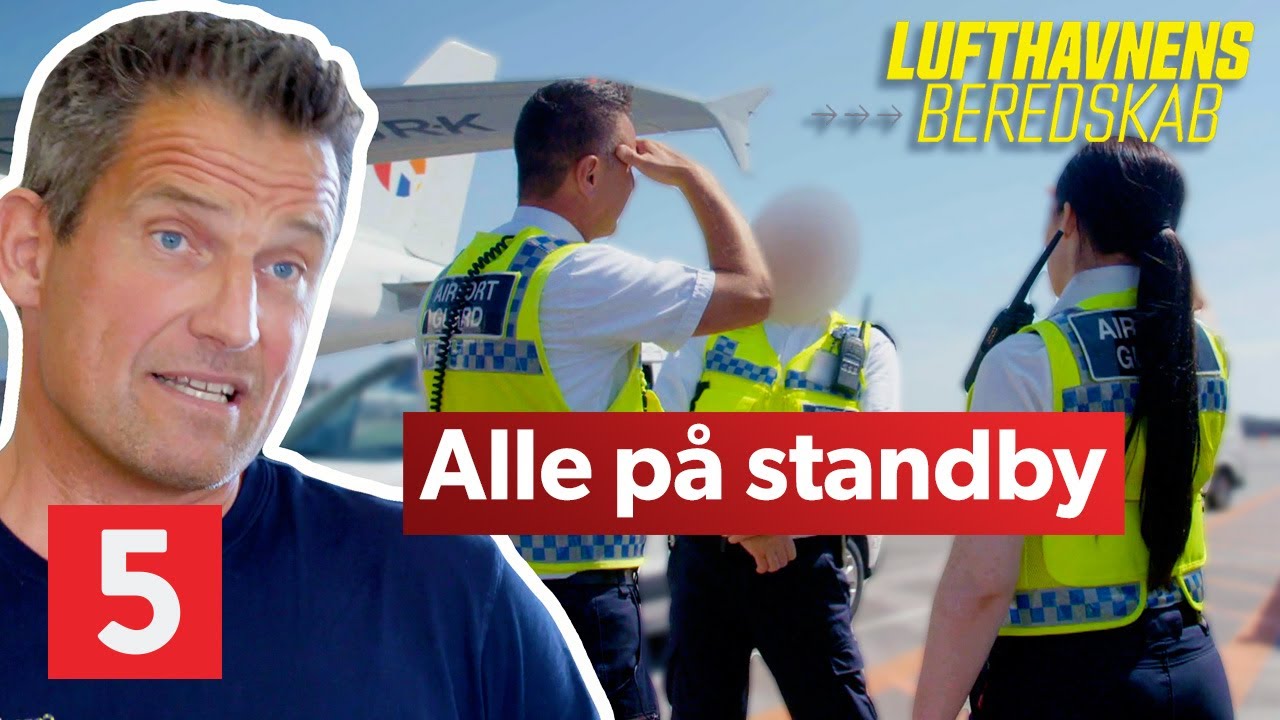 Fuldt beredskab til hjertetilfælde ombord på flyver | Lufthavnens Beredskab | Kanal 5 Danmark